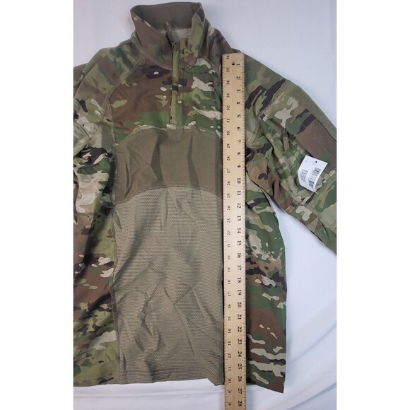 Advanced Army Combat Shirt 1/4 Zip Sz XL Long Sleeve Flame Resistant Camo USA - Picture 10 of 10